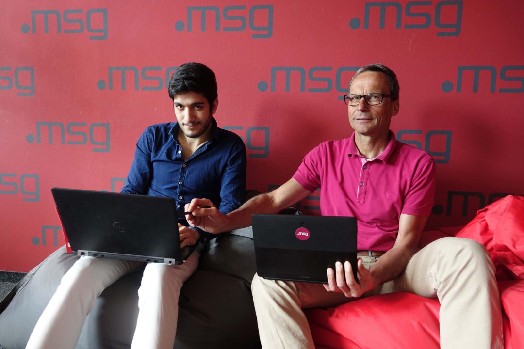 Ahmad Kaisar und Dr. Achim Bender von MSG