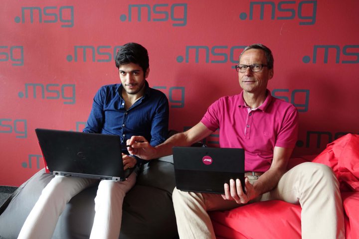Ahmad Kaisar und Dr. Achim Bender von MSG