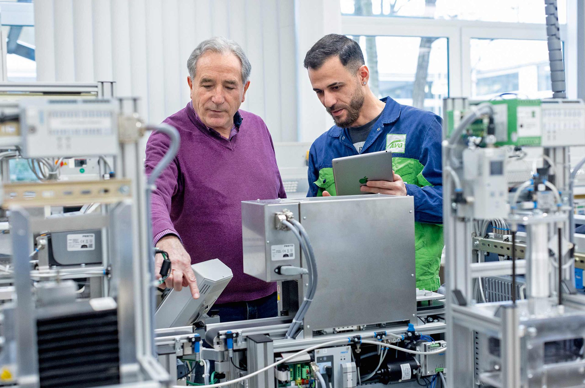 Wolfgang Köster und Azubi Youssef Messraba